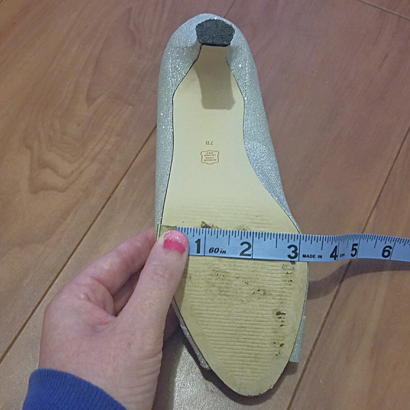 "Caparros" Silver Sparkly Cinderella Heels - Picture 8 of 10